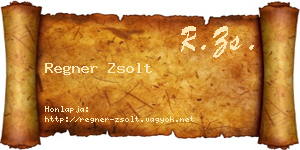 Regner Zsolt névjegykártya